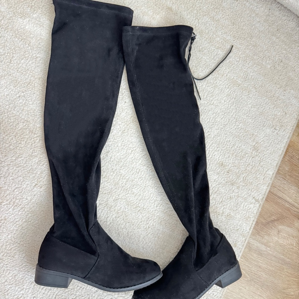 Nature Breeze Black Over-the-Knee Boots